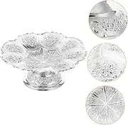 Amosfun Elegant Fruit Serving Tray Decorative Display Tray for Fruits Snacks Desserts for Home Parties Gatherings Stylish and Design
