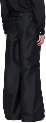 Sacai Straight Leg Twill Pants 3 Black