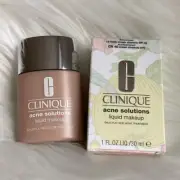 CLINIQUE ACNE SOLUTIONS LIQUID MAKEUP ~ 15/CN 40 FRESH CREAM CHAMOIS ~ 1oz NIB