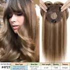 8A Clip in Hair Topper Human Hair Toupee Wig Hairpiece 100% Remy Real Human Hair