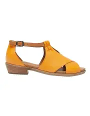 [Easy Steps] Laguna Sandals In Orange/Cognac Leather