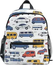 [MNSRUU] Kids Backpack Children's Schoolbag with Chest Strap Cute Students Kindergarten Preschool Toddler Boys Girls, Multi31, 16x11.4x6.9in, Cartoon