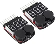 Battery Voltage Tester for Low Voltage Alert 18s Lithium Battery Charging Indicator Easy to Use