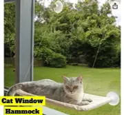 Cat Bed Window Hammock Shelf Perch, Raised Resting Post for Large or Small Cats