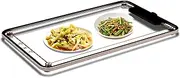 Food Warming Tray, 300W Electric Hot Plate 50-160°C Temperature Adjustment, touch Operation Panel, Transparent Household Warming Plate, 60 * 38 * 1.5Cm Touch Heating Plate, Hot food Drying 72 * 42cm