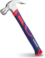 WORKPRO 16 oz All Purpose Forged Steel Claw Hammer with Fiberglass Handle
