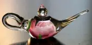 ☆ GORGEOUS BRAND NEW ALADDIN LAMP EDINBURGH CRYSTAL PAPERWEIGHT w/ ROSE INSERT ☆