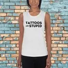 Tattoos Are Stupid Tank Top - Retro Tattoo Artist Tee - Hipster Rocker Shirt