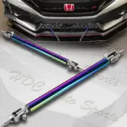 200mm Adjustable Neo Chrome Front Bumper Splitter Lip Strut Support Rod Tie Bar (for: Honda Civic)