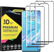 [4youquality] [3-Pack[Full Coverage] Screen Protector for Huawei P30 Pro, Tempered Glass Film [Full-Coverage][LifetimeSupport][Anti-Scratch][Anti-Shatter]