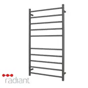 Radiant RTR02 Heated Towel Rail-600x1100mm-Gun Metal Grey-Bottom Left Wiring