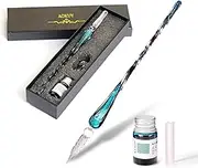 Aokuy Glass Dip Pen Set,Calligraphy Pen,Crystal Signature Pen for Art, Writing, Signatures -Decoration and Business Gift