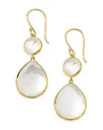 Ippolita 18K Yellow Gold Rock Candy Mother of Pearl & Rock Crystal Doublet Drop Earrings