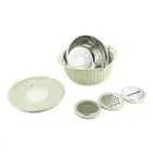 Colander with Mixing Bowl Set - Strainers for Kitchen, Food Strainers and2988