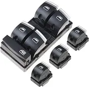 Electric window switch A3 8P A6 S6 RS6 C6 Q7 2004-2009 2010 2011 4F0959851H 4F0959855B for Master Window Switch Control Button(D)