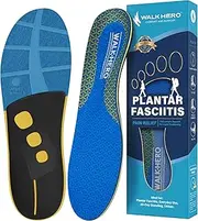 [WALK·HERO COMFORT AND SUPPORT] WalkHero Arch Support Inserts - Plantar Fasciitis Insoles Orthotic Insole for Foot Pain Arch Pain Relief - Work Boot Sneakers Hiking Shoes Mens 14-14.5