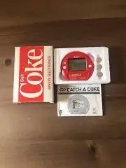 80s BANDAI CATCH A COKE COLA HANDHELD GAME WATCH *MIB NEW* GD VINTAGE