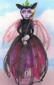 Cloth Folk Art Doll (Paper) Pattern "Vampress" By Susan Barmore