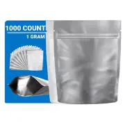 Loud Lock Mylar Bags 1,000 Count - 1 Gram White/Clear Zip Seal Bags