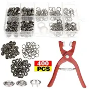 400 PCS Plier Snaps Button Kit For Snap Plastic Fastener With Press Studs Tool