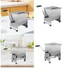 Manual Meat Mixer Meat Grinder 10L Reusable Hand Tool Stainless Steel