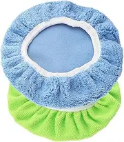 2pcs Car Buffer Polishing Pads Set Durable Fleece Microfiber Wax Applicator Kit for Scratch Removal Car Detailing Versatile Buffing Bonnets for