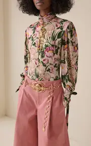 [Chloé] Floral Wool-Jersey Top