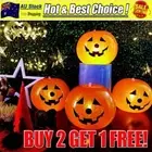 5Pcs Halloween Pumpkin LED Light Up Latex Balloons Glow In Dark Props Lantern QT