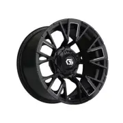 GTW Vandal Matte Black/Machined Golf Cart 14x7 Wheel | 3:4 offset (ET-.25)