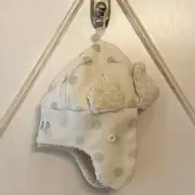 Gap Kids Girl's Winter White Dotted Trapper Hat L-XL NWT