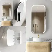 QLD LED Otti Newport Rectangular Shaped Bathroom Mirror Shaving Cabinet