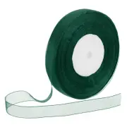 100 Yards Organza Ribbon 5/8" Dark Green Chiffon Ribbon for Flower Decoration