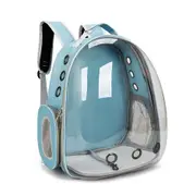 GGP Light Blue Pet Carrier Backpack With Transparent Window 33*18*42Cm