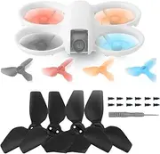 Propellers for DJI NEO, Replacement Low-Noise and Quick-Release Blades Props Wings Compatible with DJI Neo Drone Accessories, 4 Pcs Colorful Propellers (Black)