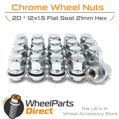 Wheel Nuts (20) 12x1.5 for Mitsubishi Magna [Mk3] 96-05 on Original Wheels