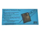 Gettysburg Battlefield Map on Antiqued Parchment Paper
