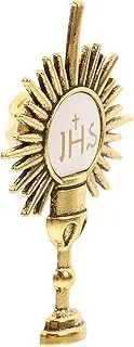 NAMOARLY First Holy Communion Cross Lapel Pin Zinc Alloy Religious Brooch Chalice Brooch Pin Gold Tone Religious Accessory