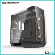 DarkFlash Gaming PC Case Three-side glass panel ATX Tower with 4x ARGB Fans