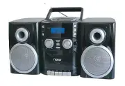 Portable CD Player Boombox with AM/FM Stereo Radio Cassette Player/Recorder, ...