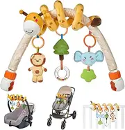 TUMAMA Baby Stroller Arch Toy,Portable Baby Mobile for Bassinet,Car Seat Crib Accessories Travel Activity Arch for Babies Infants 0-12 Months