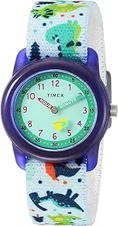 [Timex] TIME Machines® 28mm Black Fast Wrap® Kids Watch, White/Dinosaurs, Modern