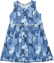 [Caihoyu] Baby Girls' Dresses Baby Girls Casual Spring Dresses Summer Active Playwear, Multicolor02, 8 Years