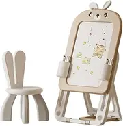 Xoxomeg Kids Art Easel and Chair Set, Magnetic Chalkboard Whiteboard, Drawing Board with Drawing & Writing Accessories