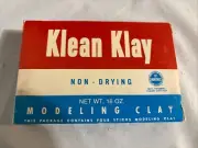 KLEAN KLAY Vintage Modeling Clay #20 Grey Non-Drying 16 oz New Sealed. 4 Sticks