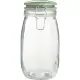 【Premier】扣式玻璃密封罐 綠1.5L(保鮮罐 咖啡罐 收納罐 零食罐 儲物罐)