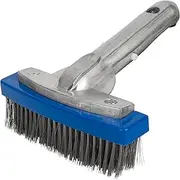 BlueStars Heavy Duty 5in Swimming Pool Brush with Stainless Steel Bristle Wire and Aluminium Handle 5" - Suitable for Tackling Stubborn Stains on Walls, Tiles, Floors, Steps, and Corners