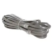 25FT RJ12 Telephone Extension Cord Cable Gray for Phone Modem Fax Machine