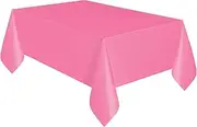 Tablecloth 4Pcs Plastic Disposable Solid Color Tablecloth Birthday Wedding Party Rectangle Table Cover Rose Red
