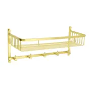 Brushed Gold Stainless Steel Square Shower Caddy Storage Holder Bath Shelf Layer