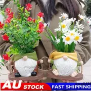 Succulent Plant Pot Hanging Holder Swing Faceless Gnome Flowerpot Resin Planter﹤